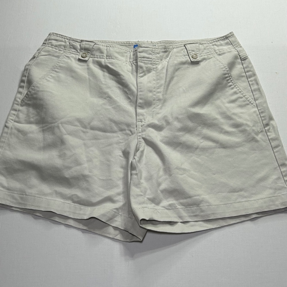 Dockers Women Khaki Chino Shorts Light Beige Stone Cotton Size 12 4.5 Inseam - Picture 7 of 9
